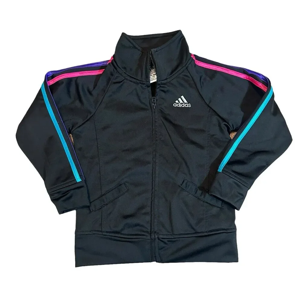 Adidas Track Suit 24 Months 2 Piece Black Jacket Jogger Set